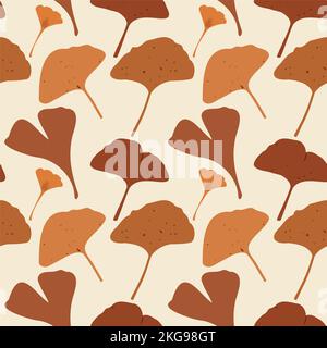 Motif d'automne sans couture dessiné à la main.arrière-plan décoratif d'automne sans fin avec feuilles.toile de fond de feuillages avec feuilles de forêt pour le tissu, textile Banque D'Images