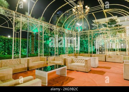 Le programme culturel de belles décorations, décorations de mariage, accessoires, bougies Banque D'Images