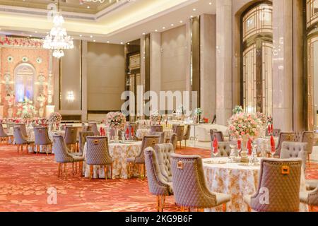 Le programme culturel de belles décorations, décorations de mariage, accessoires, bougies Banque D'Images