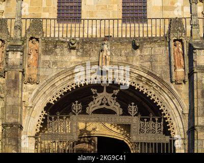 Façade de la cathédrale de Braga et détail galilée Banque D'Images