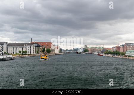 Copenhague, Danemark - 26 juillet 2022 : port intérieur de Copenhague. Banque D'Images