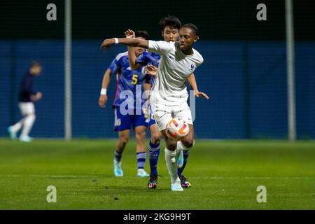 CISSE MOHAMED, FRANCE U20 vs JAPON U20, hommes, match amical, Wek de football, Centre de football Pinatar Arena. Espagne, région de Murcia, San Pedro del Pina Banque D'Images