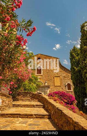 Bormes-les-Mimosas, Sud de la France, Côte d'Azur, Var, Provence, Europe Banque D'Images