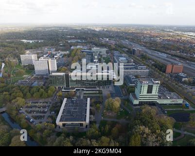 Eindhoven, 2th novembre 2022, pays-Bas. Université de technologie d'Eindhoven. Les bâtiments universitaires de campus de sciences ont une connaissance technique Banque D'Images