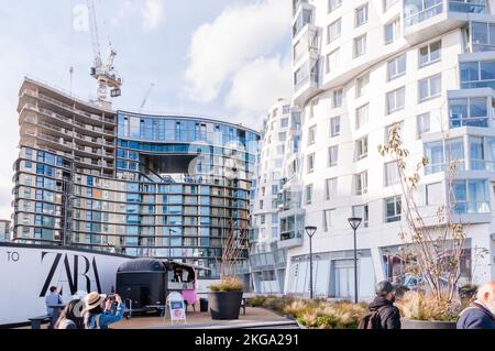 Battersea Roof Gardens en construction à Battersea Power Station Development, Wandsworth, South West London Banque D'Images