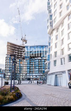 développement de la centrale électrique de battersea, jardins de toit de battersea en construction Banque D'Images