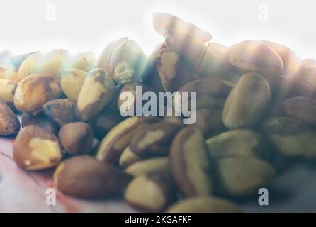 Brésil noix coeur santé serpent gros plan Banque D'Images