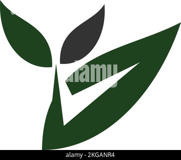 Logo feuille. Bio nature vert vecteur écologique symboles entreprise logo modèle icône Illustration identité de marque Illustration de Vecteur