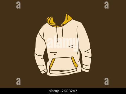 Motif artistique vintage du sweat à capuche Illustration de Vecteur