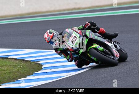 Melbourne, Australie. 19 novembre 2022. Sur la photo, Jonathan Rea au Championnat du monde de Superbike. Banque D'Images