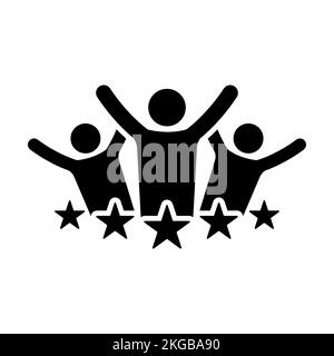 Icône expérience client vecteur satisfaction client symbole gestion de la relation client concept de conception graphique, logo, site Web, médias sociaux, m Illustration de Vecteur