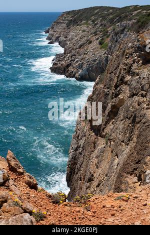 Randonnée le long de la côte de l'Algarve d'Igrina à Sagres Banque D'Images