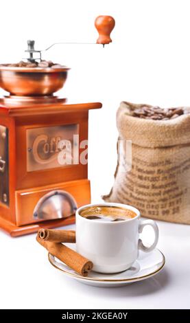Composition café isolé Banque D'Images