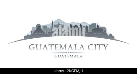 Silhouette d'horizon de la ville de Guatemala. Illustration vectorielle Illustration de Vecteur