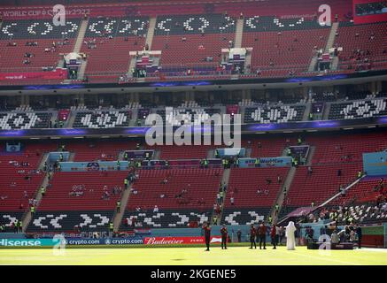 Al Khor, Qatar.23 novembre 2022, Une vue générale à l'intérieur du stade avant la coupe du monde de la FIFA, Qatar 2022 Groupe F match entre le Maroc et la Croatie au stade Al Bayt sur 23 novembre 2022 à Al Khor, Qatar. Photo: Igor Kralj/PIXSELL Banque D'Images