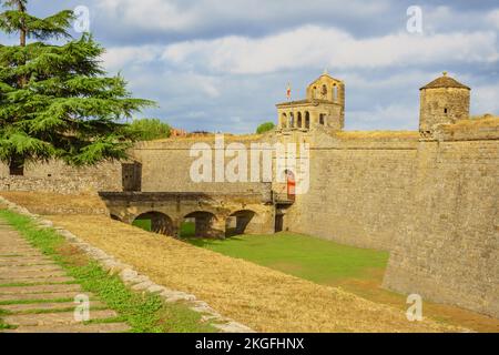 Entrée à la citadelle de Jaca dans la province de Huesca, Aragón, Espagne Banque D'Images