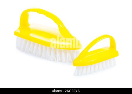 Scrub jaune isolé des brosses Banque D'Images