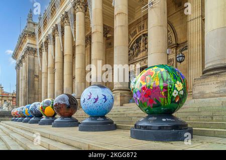 L'hôtel de ville de Leeds et le projet du monde repensé Banque D'Images