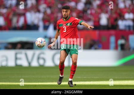 Al Khor, Qatar. 23rd novembre 2022. Lors du match de la coupe du monde du Qatar 2022, groupe F, date 1, entre le Maroc et la Croatie, a joué au stade Al Bayt le 23 novembre 2022 à Al Khor, Qatar. (Photo de Bagu Blanco / PRESSINPHOTO) Credit: PRESSINPHOTO SPORTS AGENCY/Alay Live News Banque D'Images