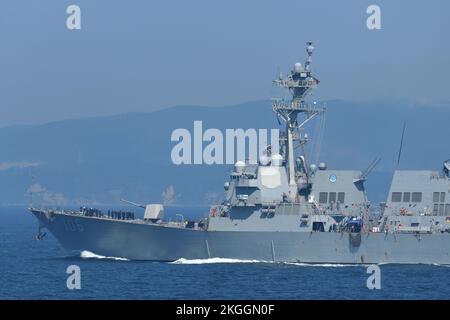 Préfecture de Kanagawa, Japon - 28 août 2021 : USS Stockdale (DDG-106), destroyer de classe Arleigh Burke. Banque D'Images