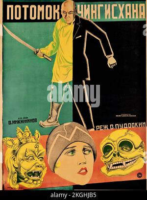 Affiche de film russe vintage - Semyon Semyonov (1895-1972) L'HÉRITIER DE GHENGIS KHAN : TEMPÊTE SUR L'ASIE, 1928 Banque D'Images