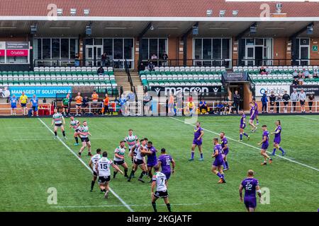 Newcastle UK: 26th juin 2022: Newcastle Thunder équipe de rugby jouant à Kingson Park Banque D'Images