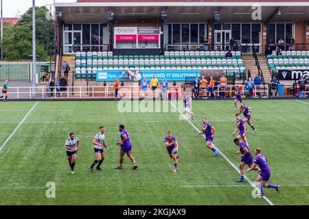 Newcastle UK: 26th juin 2022: Newcastle Thunder équipe de rugby jouant à Kingson Park Banque D'Images