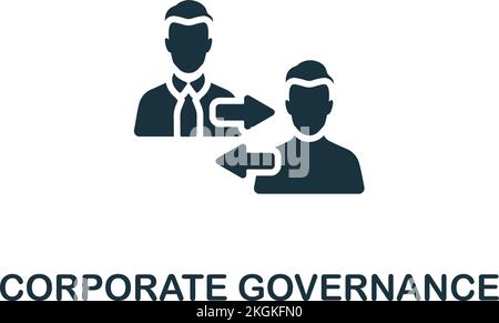 Icône gouvernance d'entreprise. Icône monochrome simple stock Market pour les modèles, la conception Web et les infographies Illustration de Vecteur