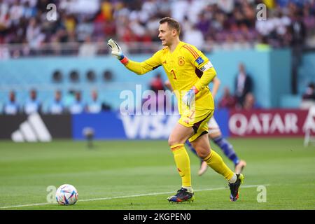 Al Rayyan, Qatar, 23 novembre 2022. Al Rayyan, Qatar. 23rd novembre 2022. Manuel Neuer (GER) football : coupe du monde de la FIFA Qatar 2022 Group E Match entre l'Allemagne et le Japon au stade international de Khalifa à Al Rayyan, Qatar . Crédit: Naoki Morita/AFLO SPORT/Alay Live News Banque D'Images