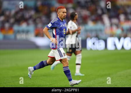 Al Rayyan, Qatar, 23 novembre 2022. Al Rayyan, Qatar. 23rd novembre 2022. Yuto Nagatomo (JPN) football : coupe du monde de la FIFA Qatar 2022 match du Groupe E entre l'Allemagne et le Japon au stade international de Khalifa à Al Rayyan, Qatar . Crédit: Naoki Morita/AFLO SPORT/Alay Live News Banque D'Images