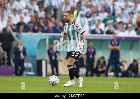 Lusail, Qatar. 22nd novembre 2022. Alejandro Gomez (ARG) football : coupe du monde de la FIFA Qatar 2022 Stage Groupe C match entre l'Argentine 1-2 Arabie Saoudite au stade Lusail à Lusail, Qatar . Crédit: Mutsu Kawamori/AFLO/Alay Live News Banque D'Images