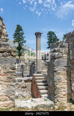 Basilique chrétienne et musée, ancienne ville de Salona, Solin, comté de Split-Dalmatie, Croatie Banque D'Images