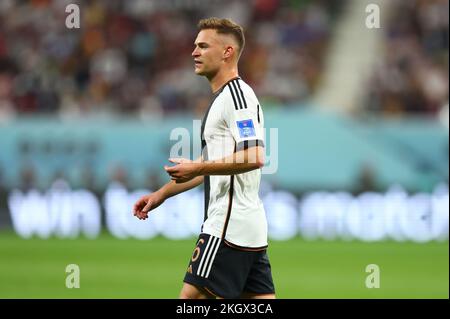 Al Rajjan, Qatar. 23rd novembre 2022. Football : coupe du monde, Allemagne - Japon, cycle préliminaire, Groupe E, Matchday 1, Chalifa International Stadium, Joshua Kimmich d'Allemagne. Crédit : Tom Weller/dpa/Alay Live News Banque D'Images