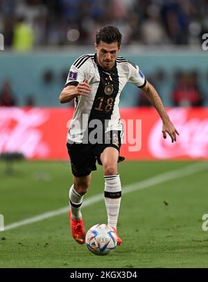 Al Rajjan, Qatar. 23rd novembre 2022. Football : coupe du monde, Allemagne - Japon, cycle préliminaire, Groupe E, Matchday 1, Stade international Chalifa, Jonas Hofmann d'Allemagne. Crédit : Tom Weller/dpa/Alay Live News Banque D'Images