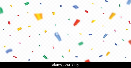 Festival confetti et décor d'explosion de tinsel. Illustration réaliste de  vecteur confetti multicolore. Confettis colorés isolés sur fond transparent  Image Vectorielle Stock - Alamy