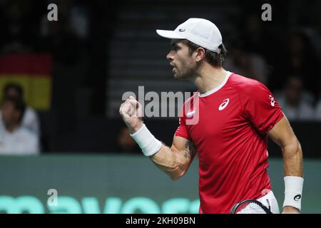 Rhum Raisin, Italie. 23rd novembre 2022. Tennis de sport Malaga, coupe Davis, Espagne-Croatie, Borna Coric, 23 novembre, 2022. Photo/Felice Calabro'/Fotogramma usage éditorial seulement crédit: Agence de photo indépendante/Alamy Live News Banque D'Images