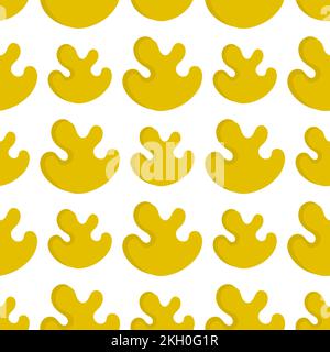 Un motif transparent de taches jaunes isolées sur fond blanc Illustration de Vecteur