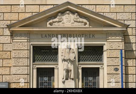 Hochschul- und Landesbibliothek Rheinmain, Rheinstraße, Wiesbaden, Hessen, Deutschland Banque D'Images