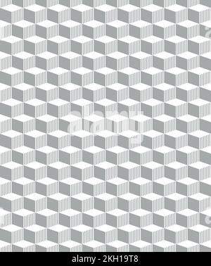 Cube gris texture sans couture sur blanc Illustration de Vecteur