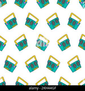 Ensemble de radios de dessins animés isolées sur fond blanc Illustration de Vecteur