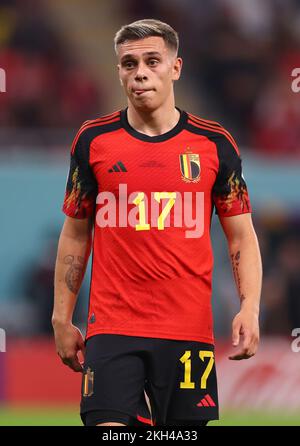 Al Rayyan, Qatar. 23rd novembre 2022. Leandro Trossard de Belgique lors du match de la coupe du monde de la FIFA 2022 au stade Ahmad bin Ali, Al Rayyan. Le crédit photo devrait se lire: David Klein/Sportimage crédit: Sportimage/Alay Live News Banque D'Images