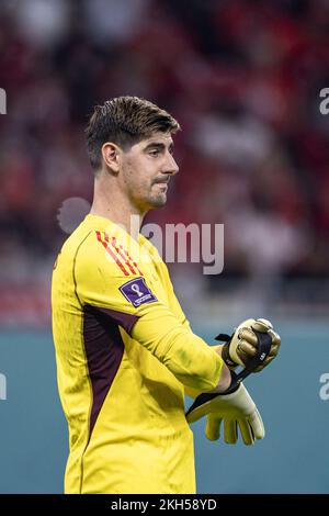 Al Rayyan, Brésil. 23rd novembre 2022. Qatar - Al-Rayyan - 11/23/2022 - COUPE DU MONDE 2022, BELGIQUE X CANADA - Belgique gardien de but Courtois lors d'un match contre le Canada au stade Ahmed Bin Ali pour le championnat du monde 2022. Photo: Pedro Martins/AGIF/Sipa USA crédit: SIPA USA/Alay Live News Banque D'Images