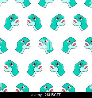 Ensemble de lézards de dessins animés isolés sur fond blanc Illustration de Vecteur