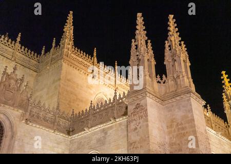 GRENADE, ESPAGNE - 24 SEPTEMBRE 2022 : extérieur de la cathédrale de Grenade à Grenade, Espagne sur 24 septembre 2022 Banque D'Images