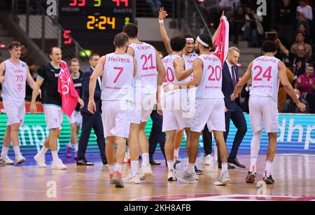 Bonn, Allemagne. 23rd novembre 2022. Basketball Champions League, groupe B, Telekom paniers Bonn vs AEK Athènes, Michael Kessens (Bonn) crédit: Juergen Schwarz/Alay Live News Banque D'Images