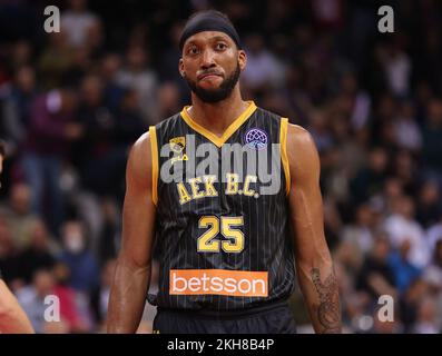 Bonn, Allemagne. 23rd novembre 2022. Basketball Champions League, groupe B, Telekom paniers Bonn vs AEK Athènes, Akil Mitchell (Athen) crédit: Juergen Schwarz/Alay Live News Banque D'Images