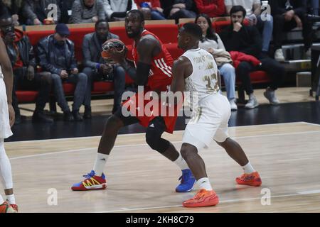 OTHELLO CHASSEUR de Bayern Munich et Retin OBASOHAN de Lyon pendant le match Euroligue des compagnies aériennes turques de basket-ball entre LDLC ASVEL Villeurbanne et FC Bayern Munich sur 23 novembre 2022 à Astroballe à Villeurbanne, France - photo: Romain Biard/DPPI/LiveMedia Banque D'Images