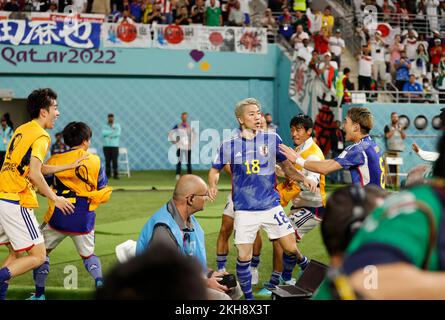 Al Rayyan, Qatar. 23rd novembre 2022. Asano Takuma (JPN) football : coupe du monde de la FIFA Qatar 2022 match du Groupe E entre l'Allemagne 1-2 Japon au stade international de Khalifa à Al Rayyan, Qatar . Credit: AFLO/Alay Live News Banque D'Images