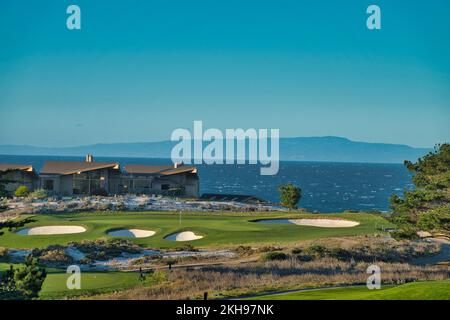 Pebble Beach, Monterey Peninsula, Californie, États-Unis - 13th novembre 2022 le parcours de 5th trous sur Spyglass Hill Golf course sur la célèbre 17 Mile Drive, Pebble Beach, CA., États-Unis Banque D'Images