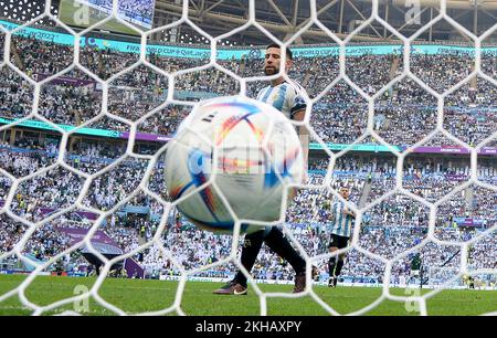 Doha-Qatar, 23 novembre 2022, match de la coupe du monde de la Fifa entre l'Argentine et l'Arabie saoudite au stade Lusail Banque D'Images